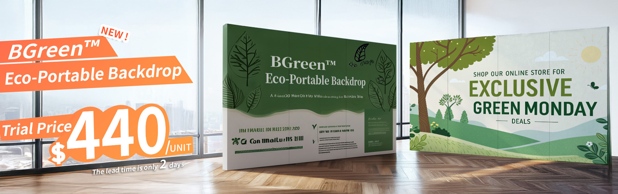 BGreen™ Eco-Portable Backdrop