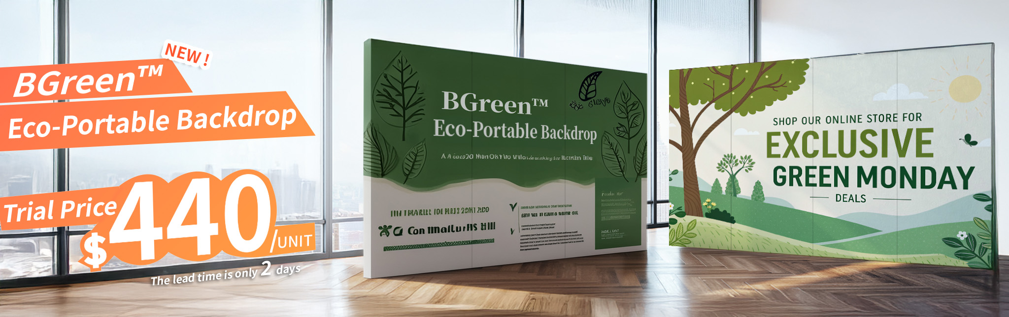 BGreen™ Eco-Portable Backdrop