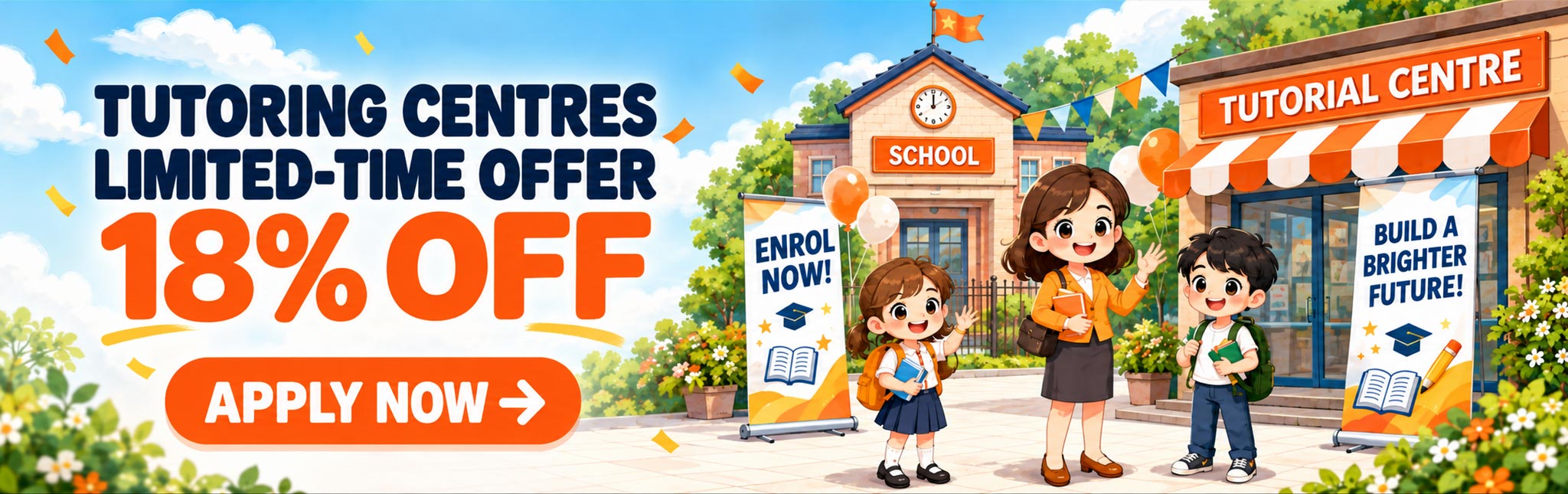 18% OFF for Tutorial Centres - Exclusive Online Ordering Offer