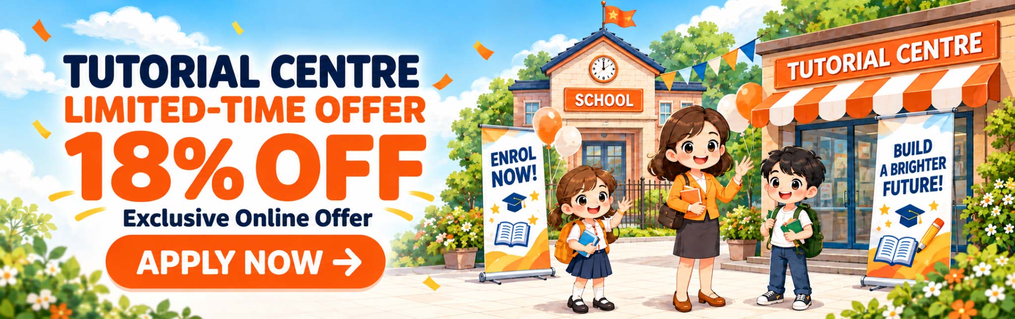 18% OFF for Tutorial Centres - Exclusive Online Ordering Offer