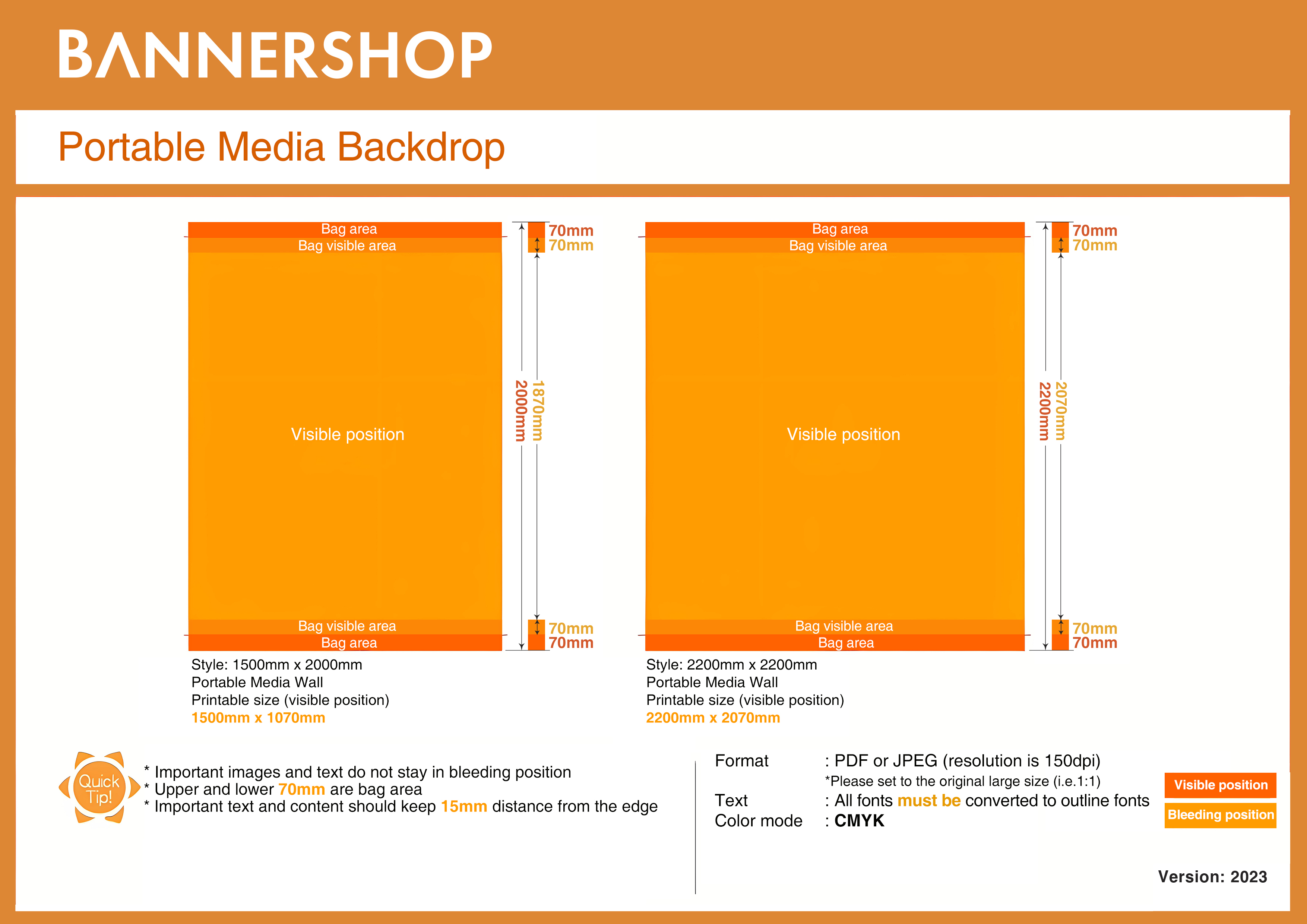 Custom Design Backdrop｜Portable Media Backdrop - Bannershop