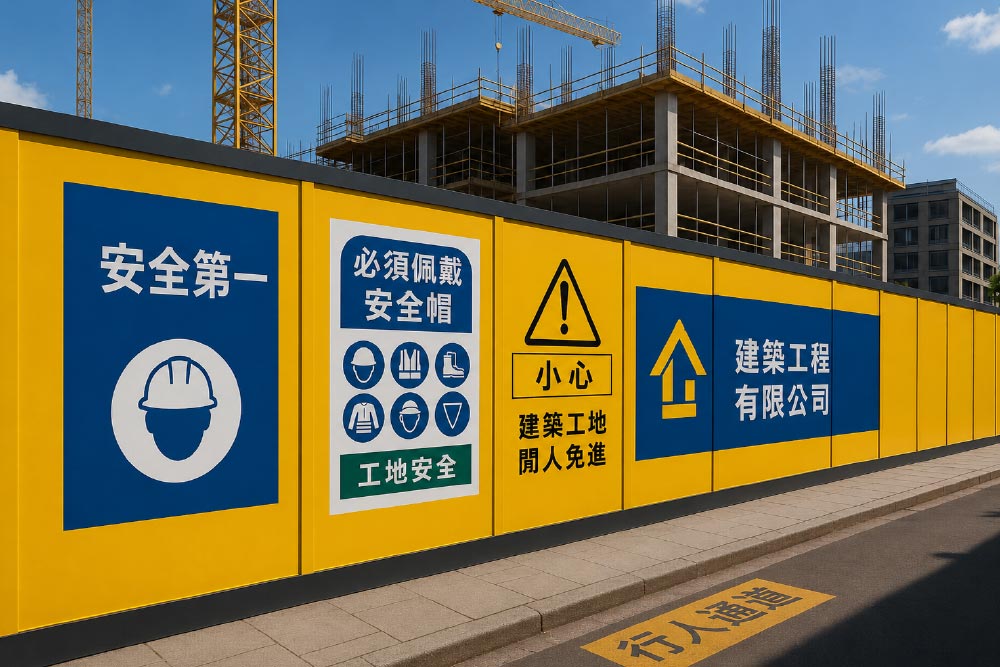 地盤圍板-工地安全海報-個人防護裝備海報
